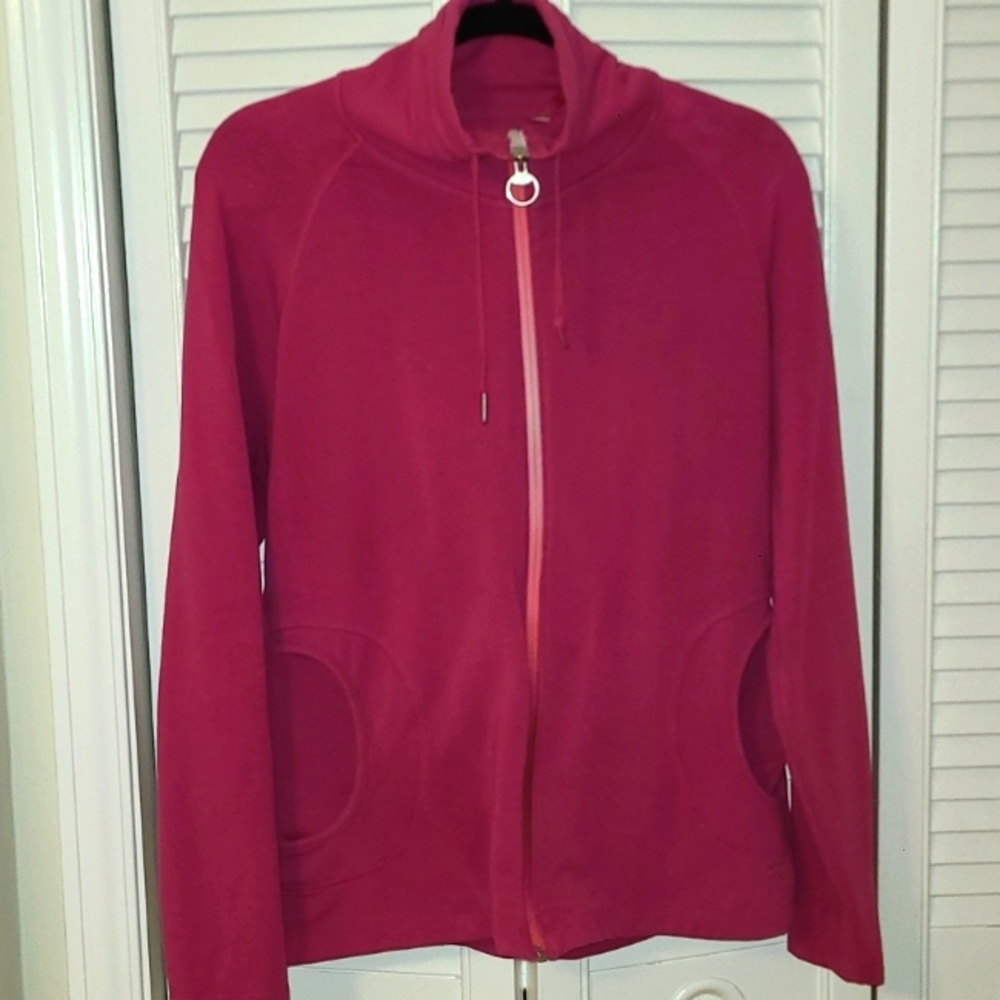 Pink casual zipup jacket